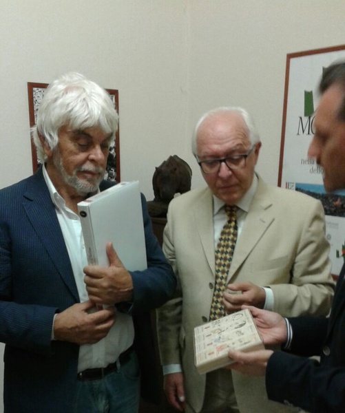 Valerio Massimo Manfredi in visita al Museo del Cioccolato