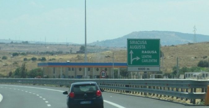 Nuova area di servizio sulla Catania-Siracusa