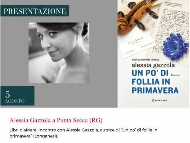 A Libri d’Amare a Punta Secca c’è Alessia Gazzola