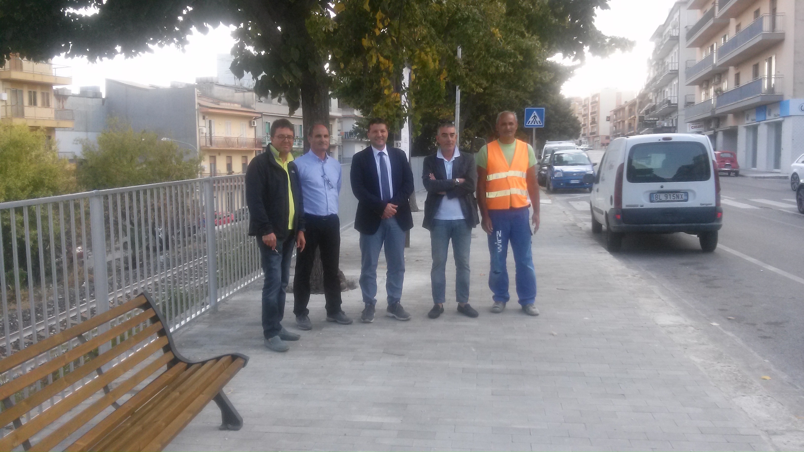 Completati i lavori di ampliamento del marciapiedi di viale Colajanni