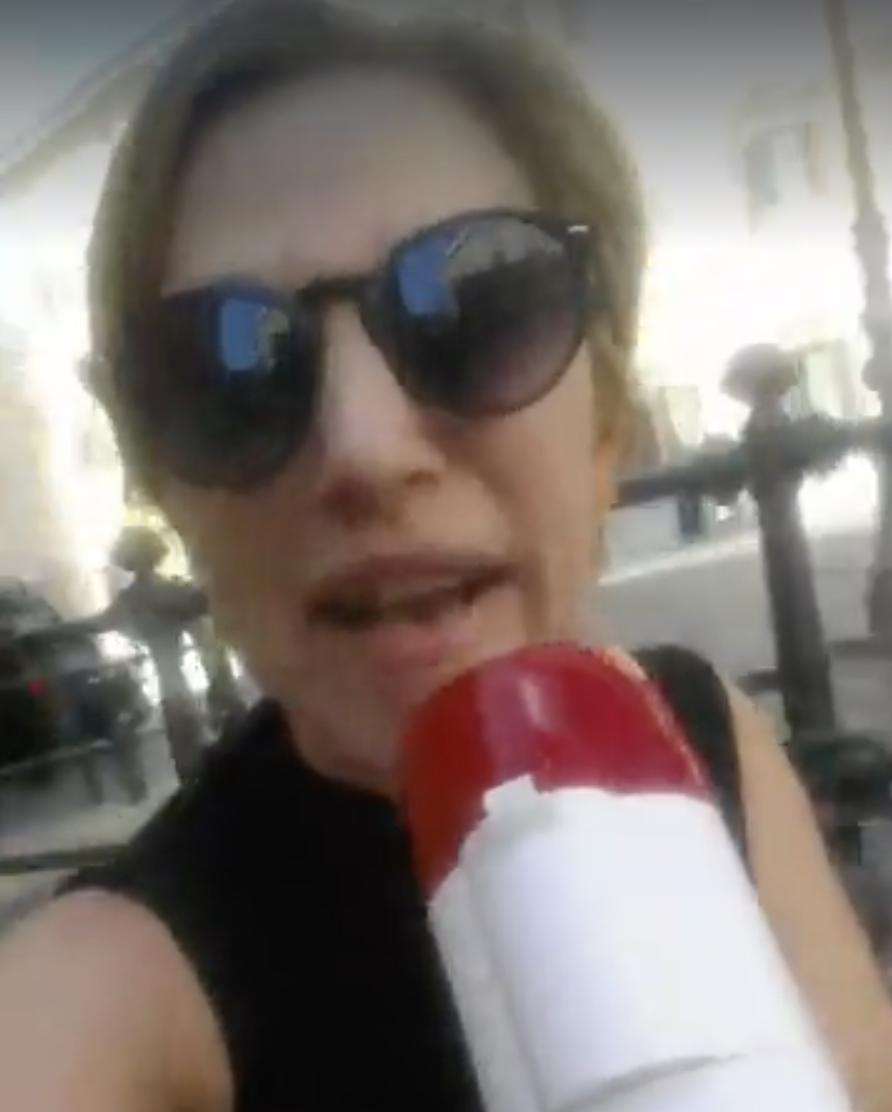 “Fitusi politici” la protesta virale a Montecitorio della siciliana Emilia Clementi