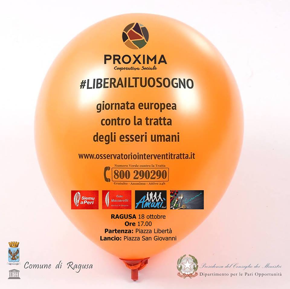 Ragusa aderisce alla Giornata Europea con la Tratta degli esseri umani