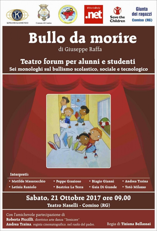 Tutto pronto per la “prima” di Bullo da morire. Il 21 ottobre al Naselli di Comiso