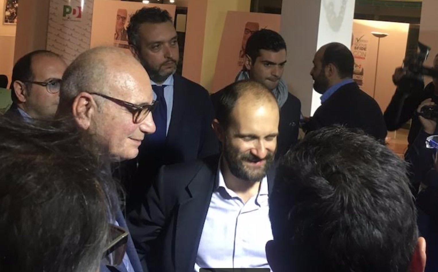 Il presidente del Pd, Matteo Orfini, a Ragusa accompagnato dall’on. Pippo Digiacomo