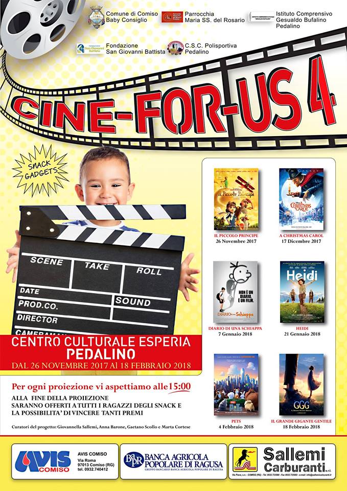 Al via la quarta edizione di Cine For Us a Pedalino