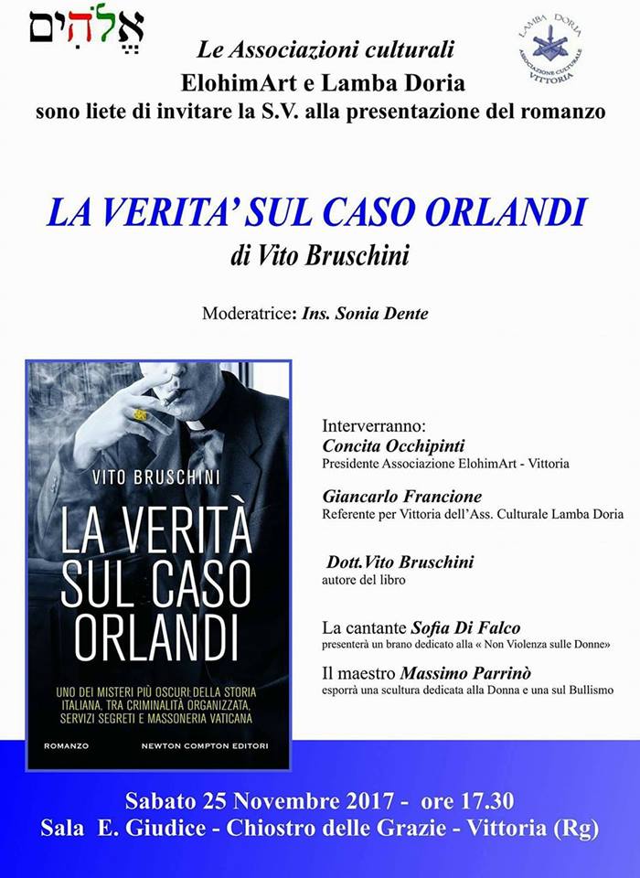 La verità sul caso Orlandi a Vittoria: due incontri con l’autore Vito Bruschini