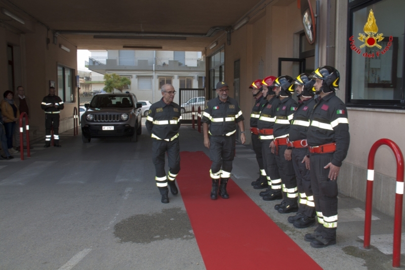 L’ing. Lupica, direttore regionale in visita al Comando Vigili del Fuoco Ragusa