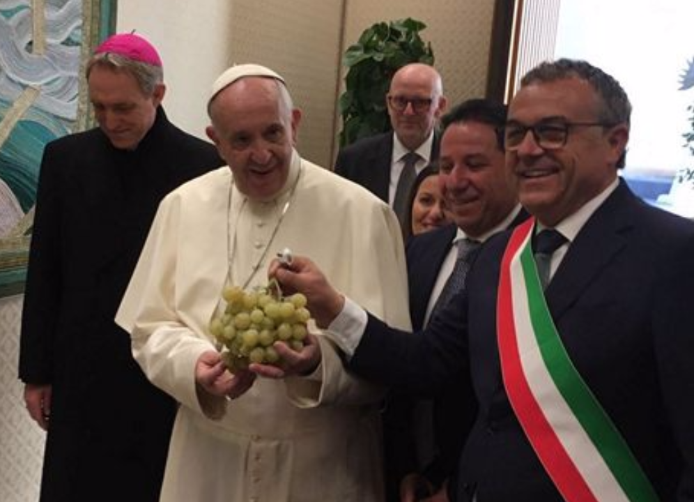 Papa Francesco riceve il presidente del Consorzio dell’Uva da Tavola di Mazzarrone Igp