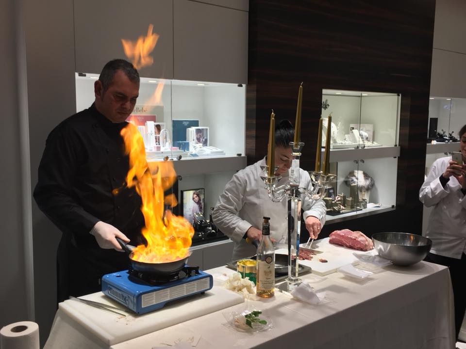 Successo per lo showcooking in gioielleria da Pirosa