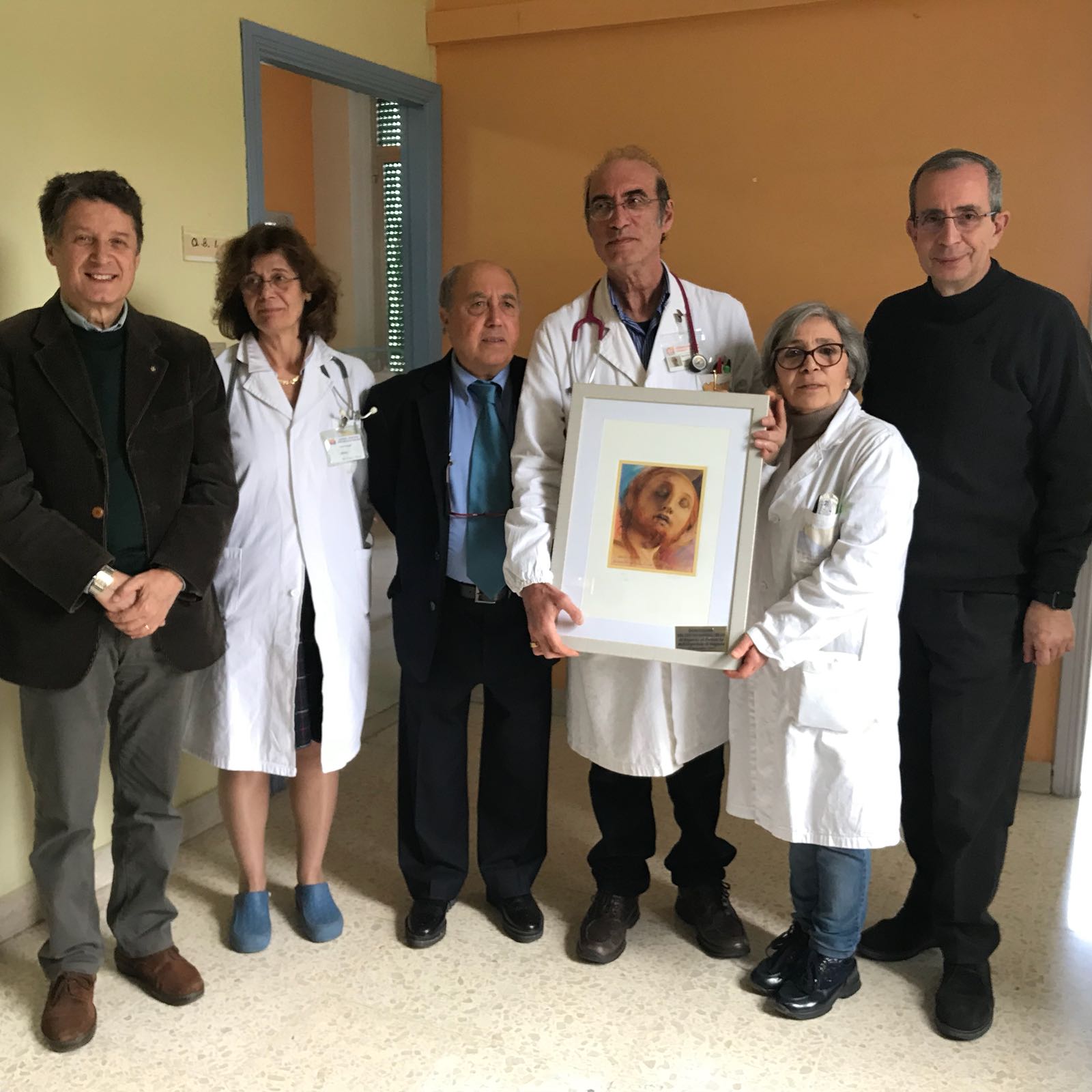 Consegnato un quadro di Guccione alla Pediatria di Ragusa, Un dono del Centro Risvegli Iblei