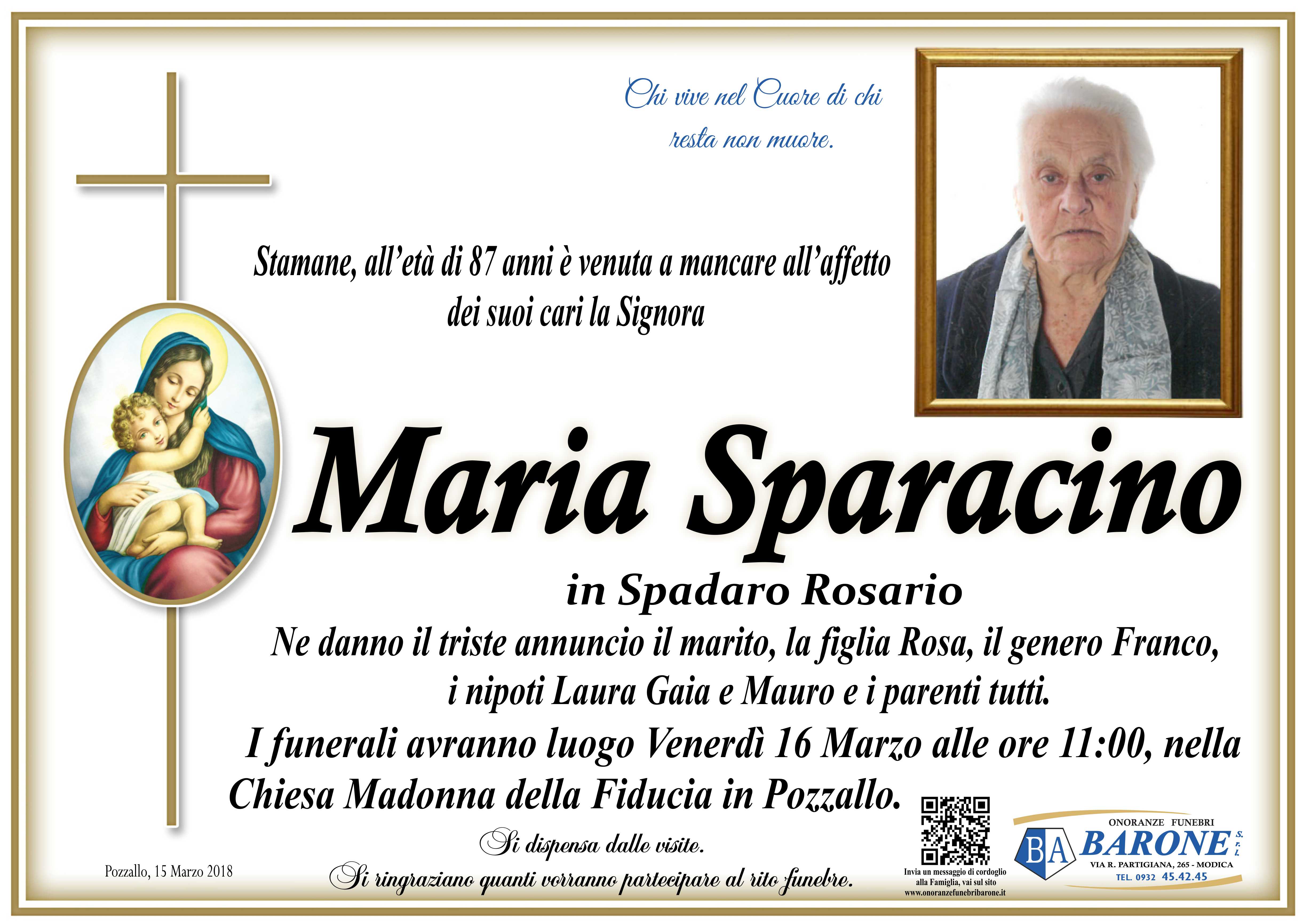 Necrologi: Maria Sparacino
