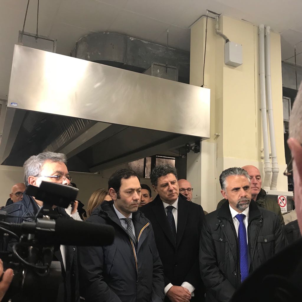 Le nuove cucine all’ospedale Maggiore di Modica. Visita dell’assessore regionale Razza