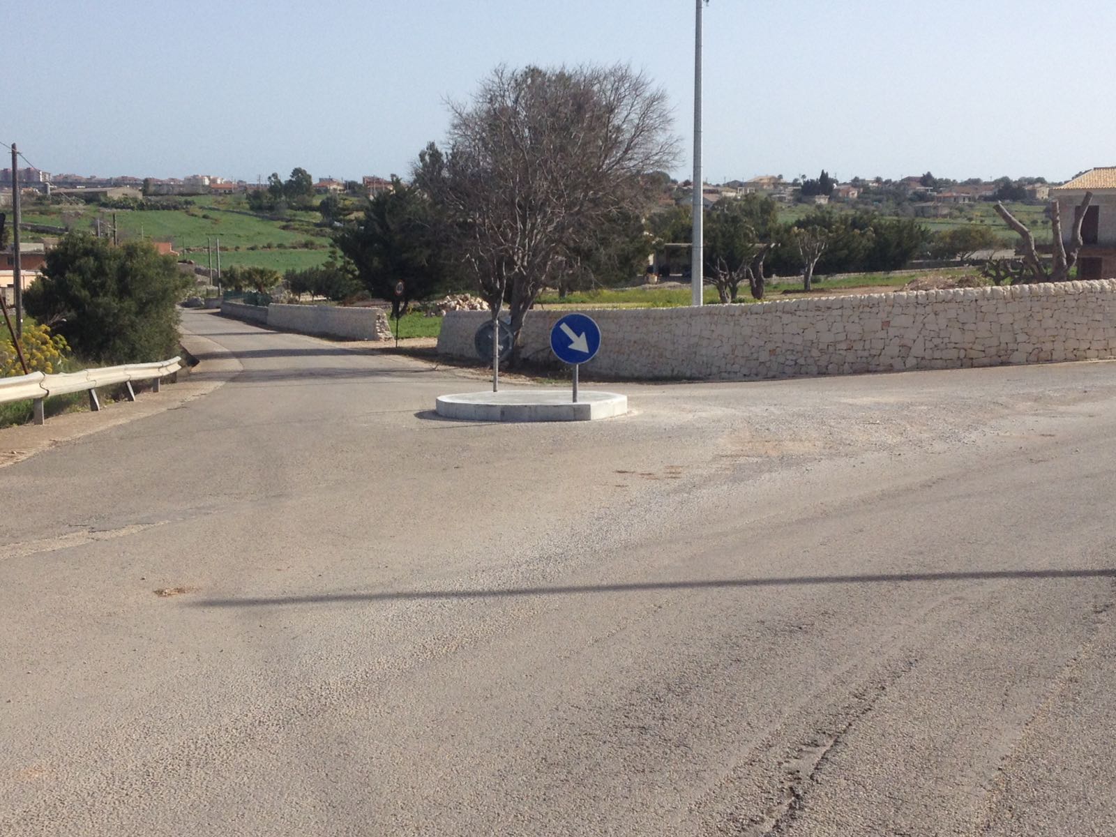 Messa in sicurezza dell’incrocio  di C.da Quartarella a Modica