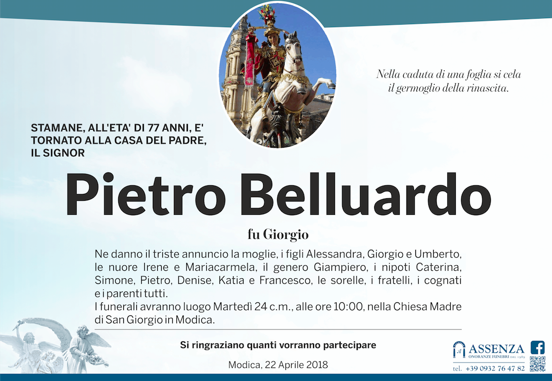 Necrologi: Pietro Belluardo