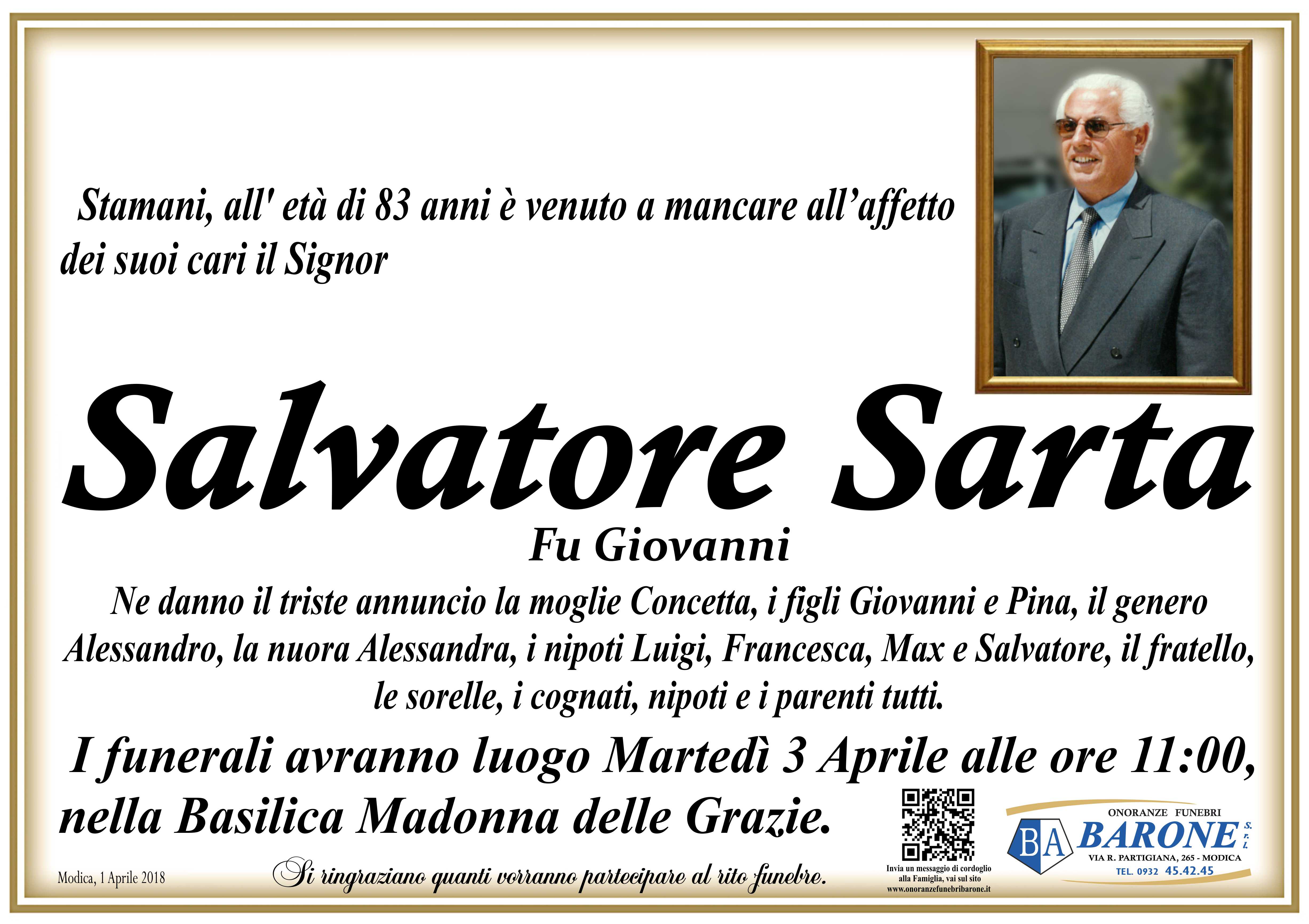 Necrologi: Salvatore Sarta