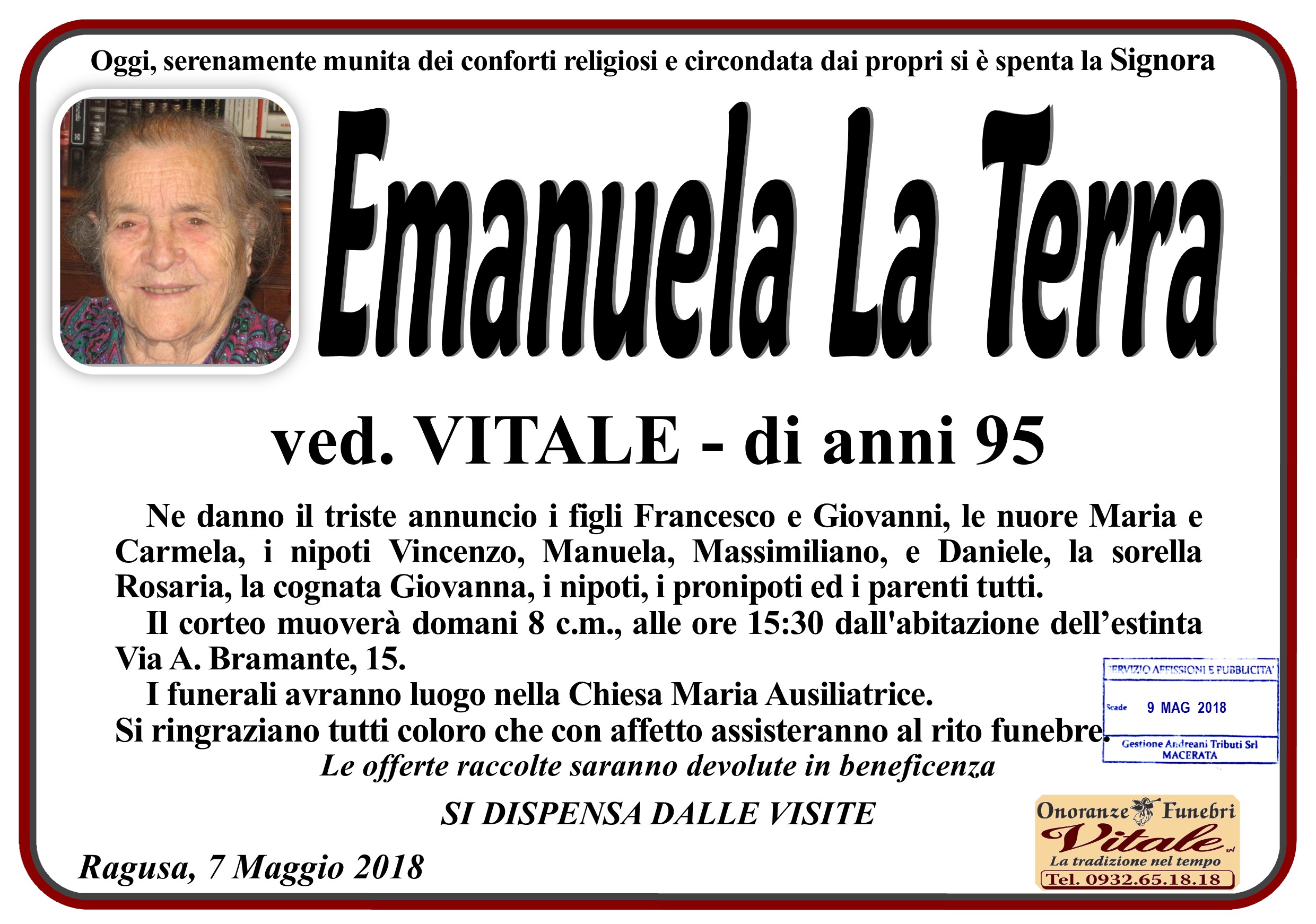 Necrologi: Emanuela La Terra
