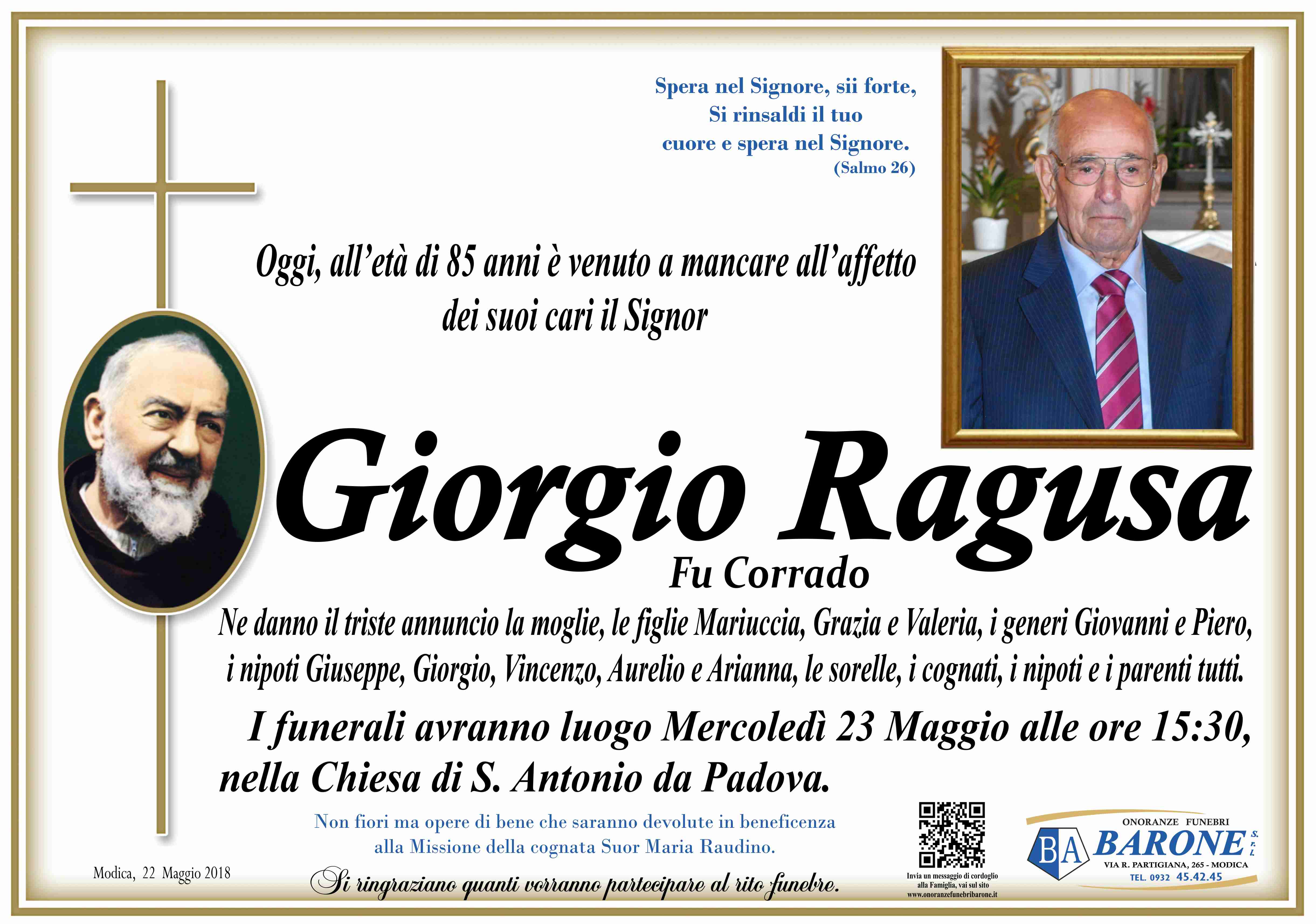 Necrologi: Giorgio Ragusa