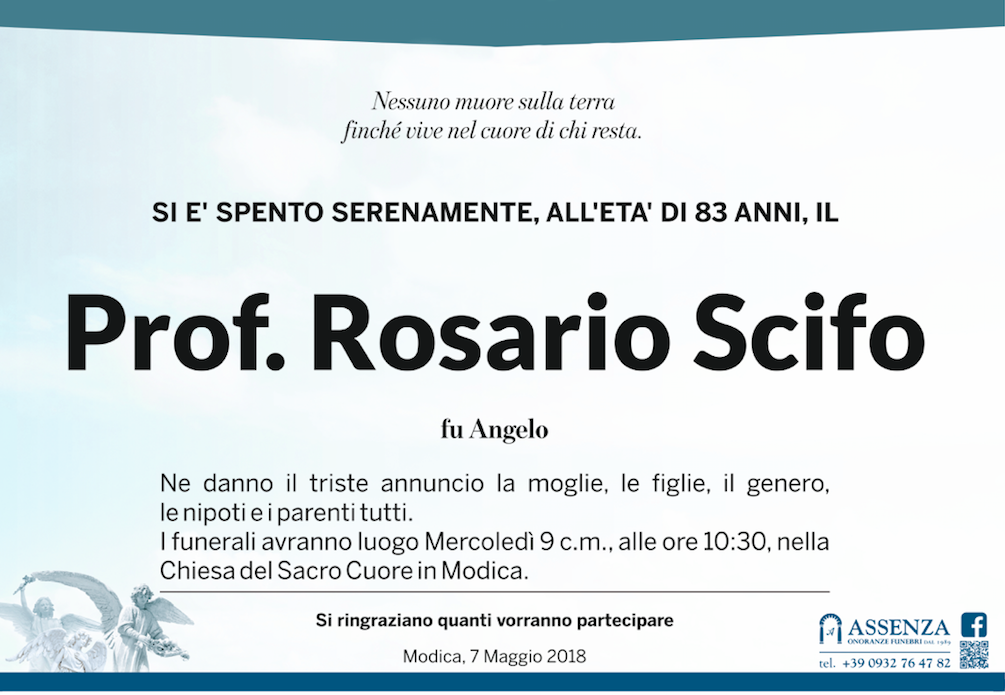 Necrologi: Rosario Scifo