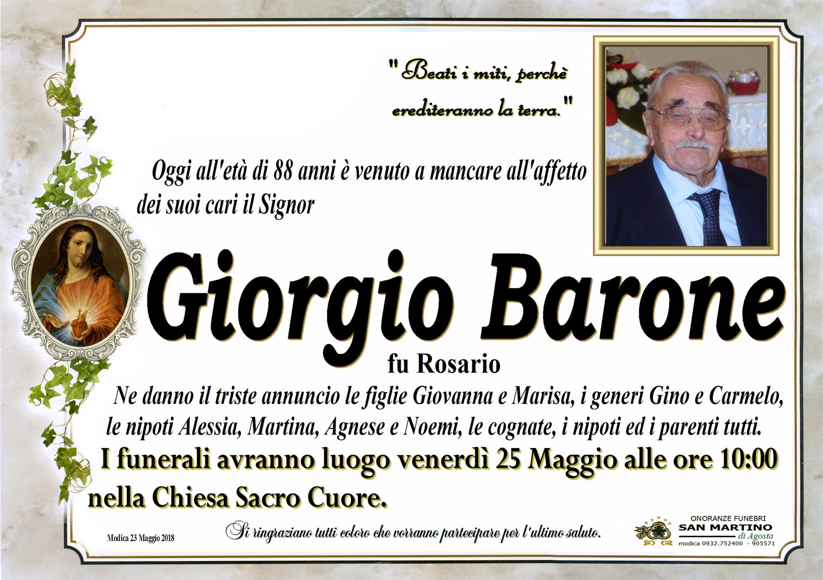 Necrologi Giorgio Barone