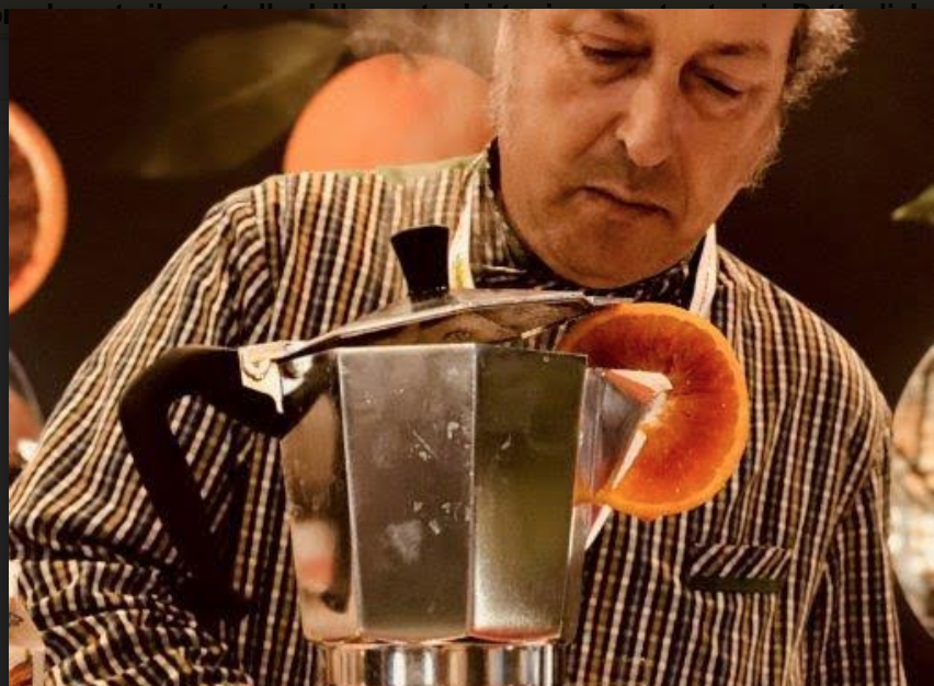 Un caffè all’arancia. Lo chef Carmelo Chiaramonte ha deliziato i visitatori del Cibus così