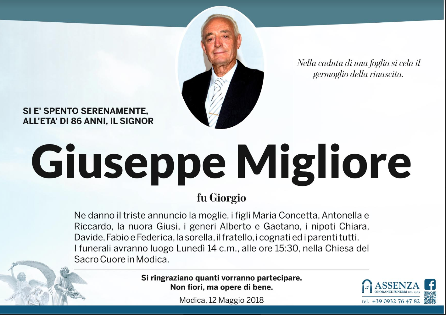 Necrologi: Giuseppe Migliore