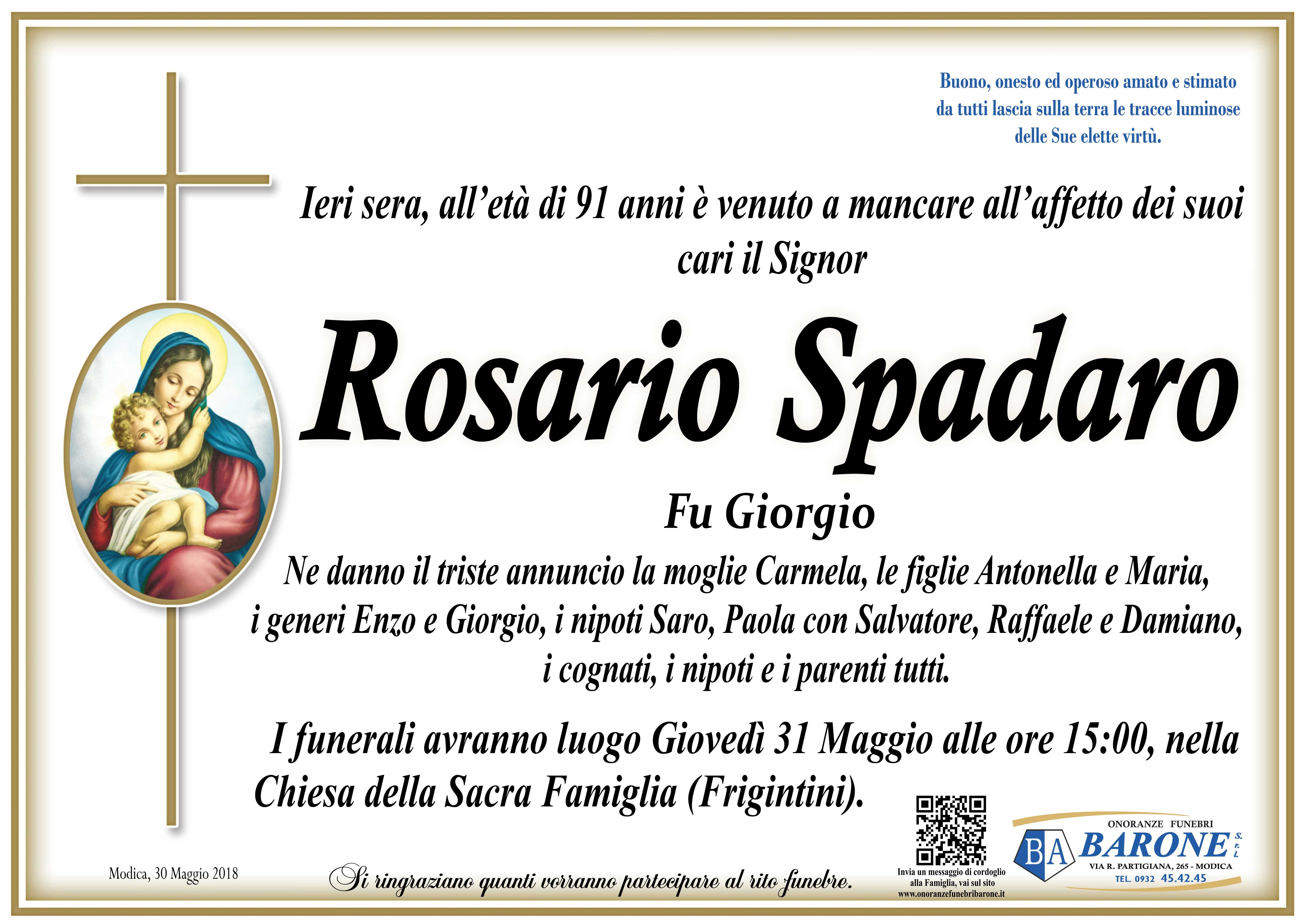 Necrologi: Rosario Spadaro