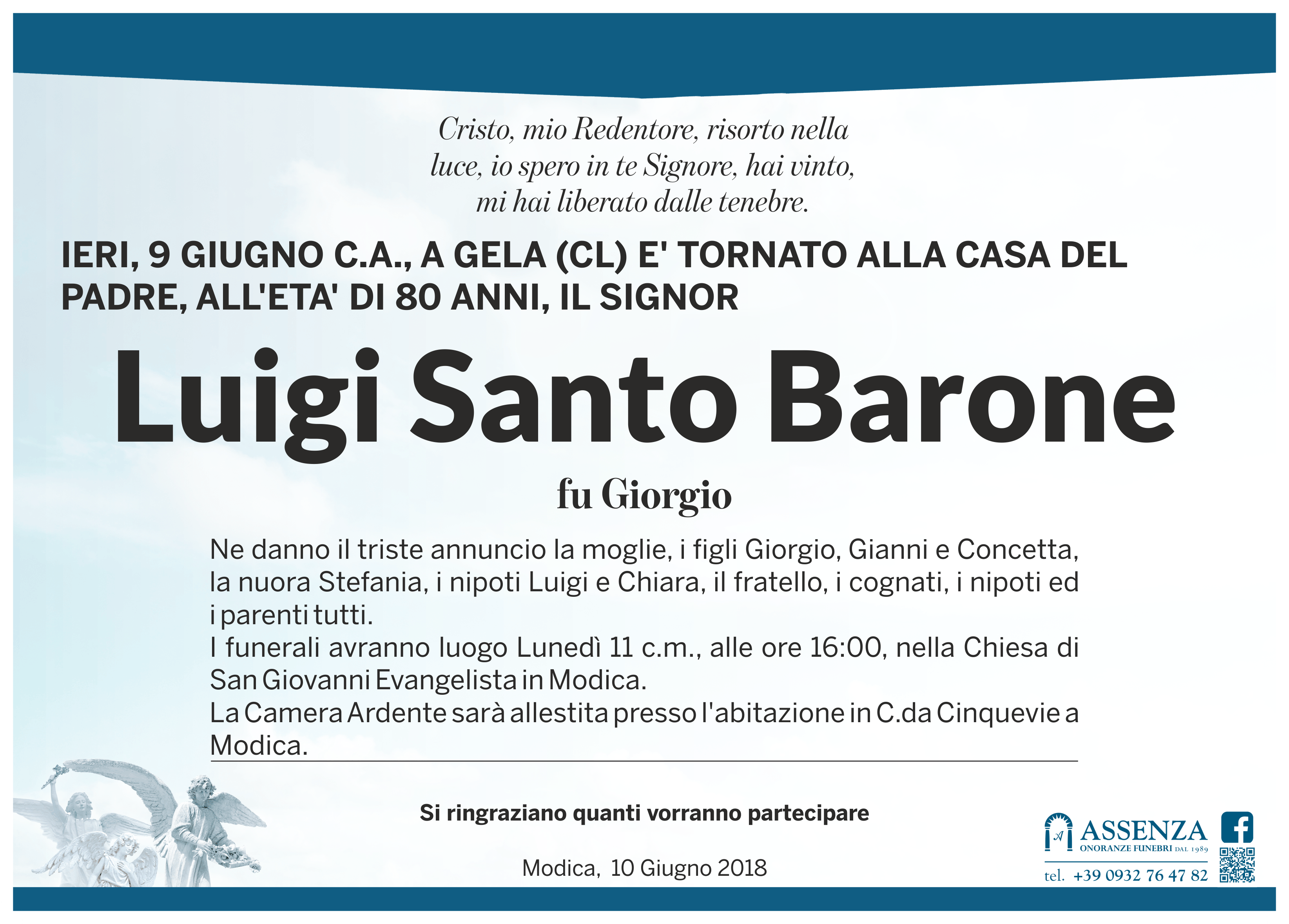 Necrologi: Luigi Santo Barone