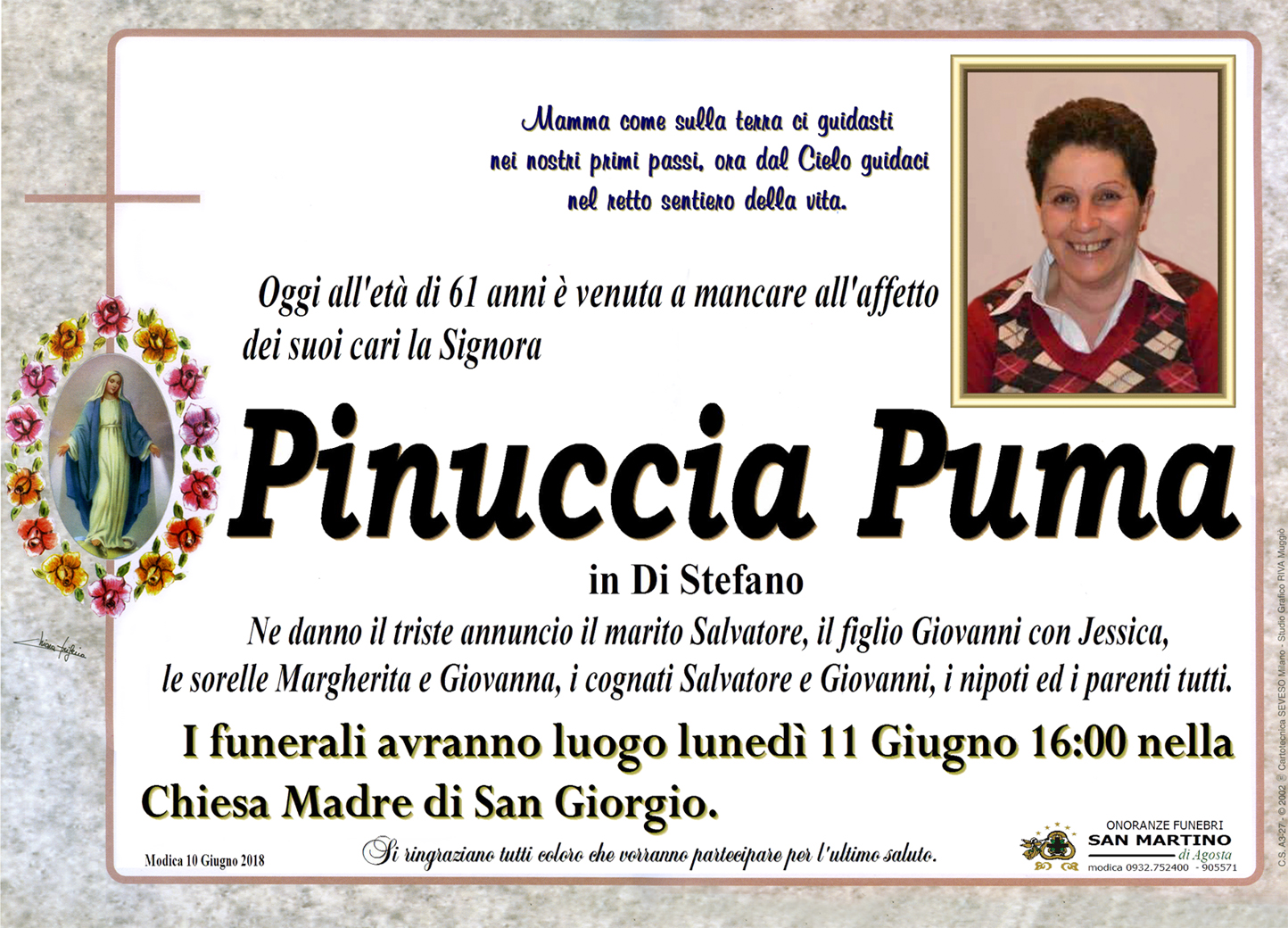 Necrologi: Pinuccia Puma