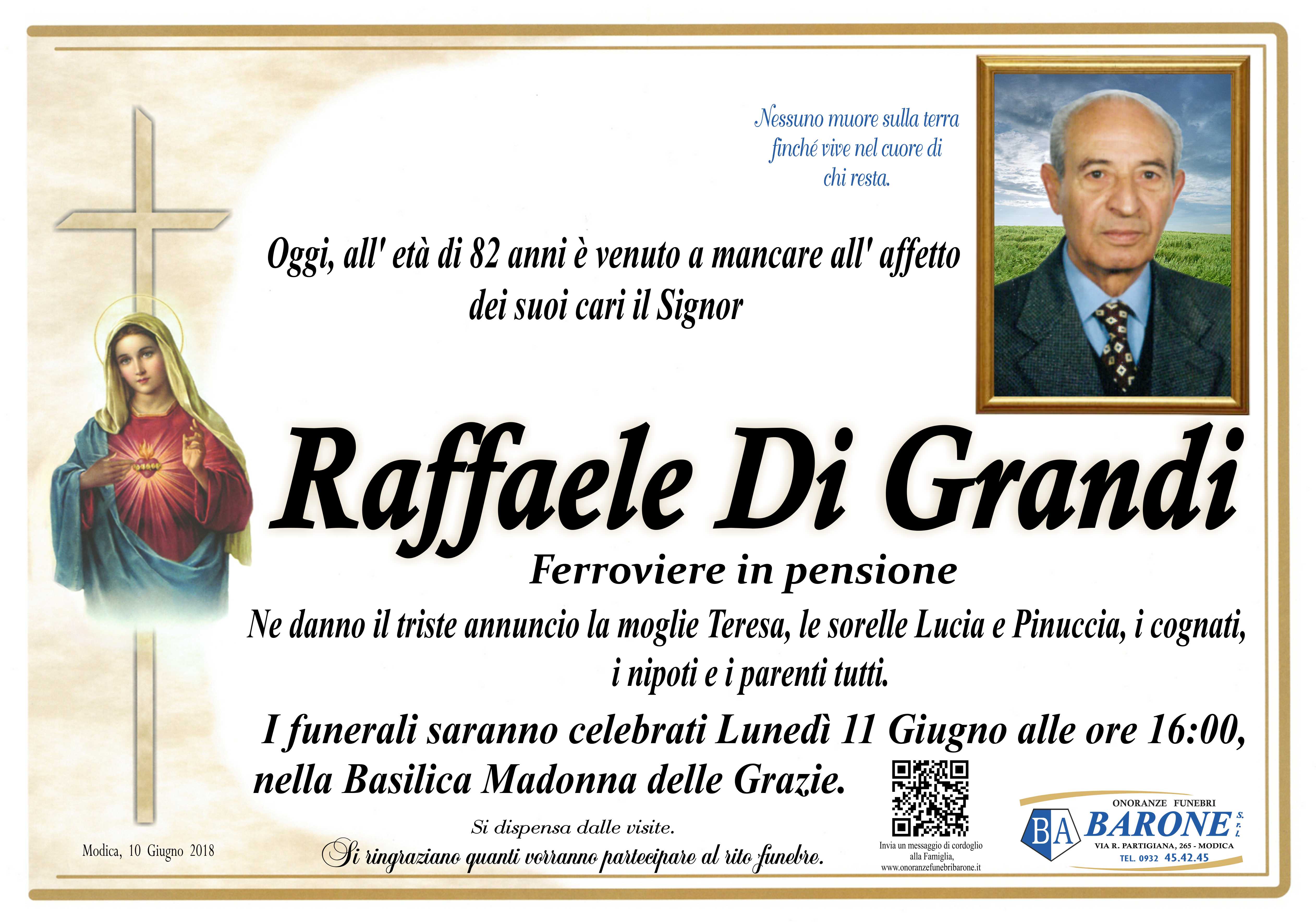 Necrologi: Raffaele Di Grandi