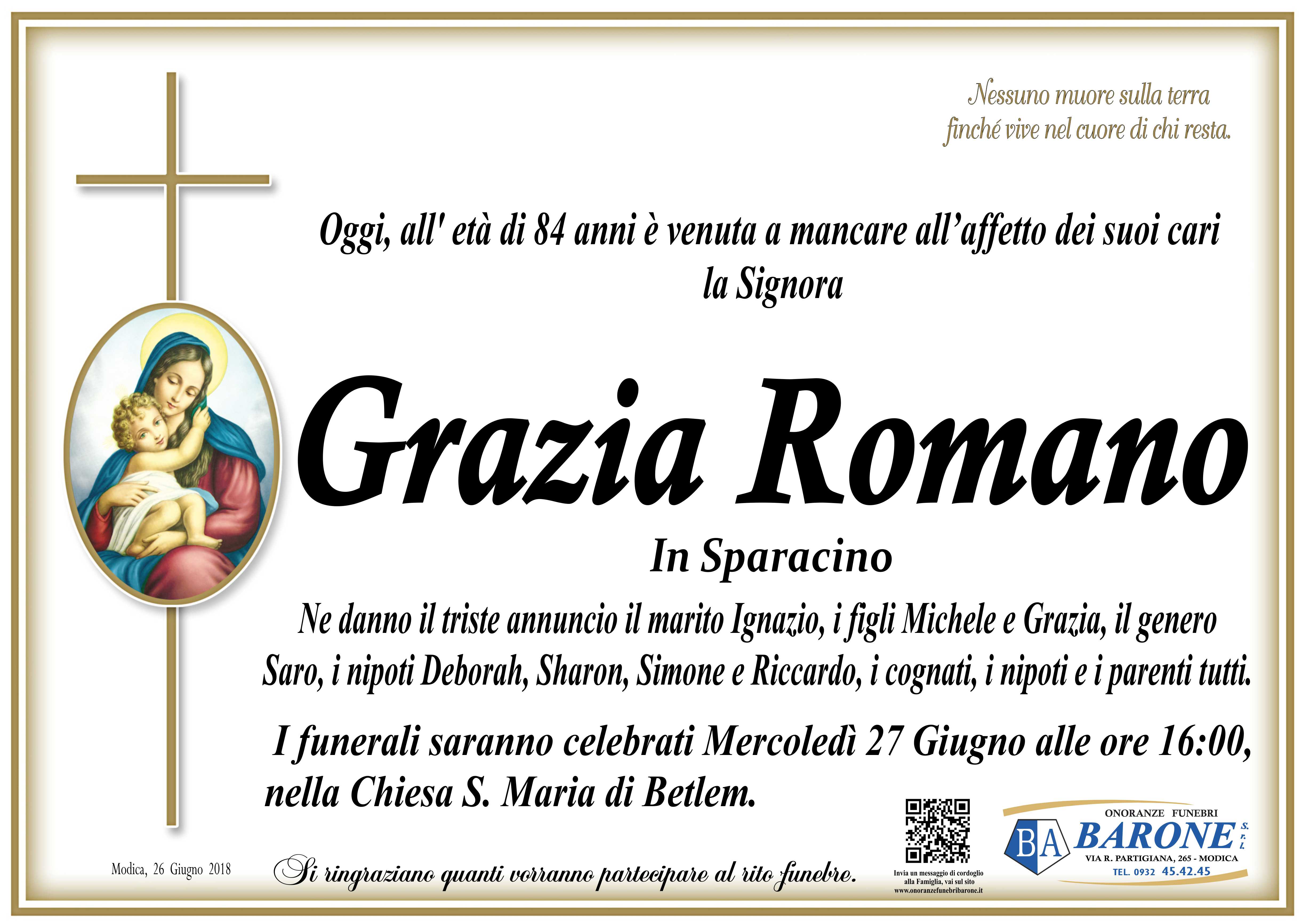 Necrologi: Grazia Romano