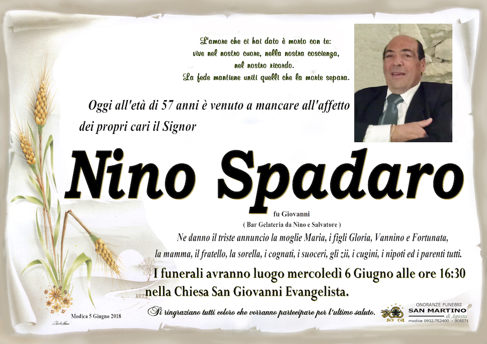 Necrologi: Nino Spadaro