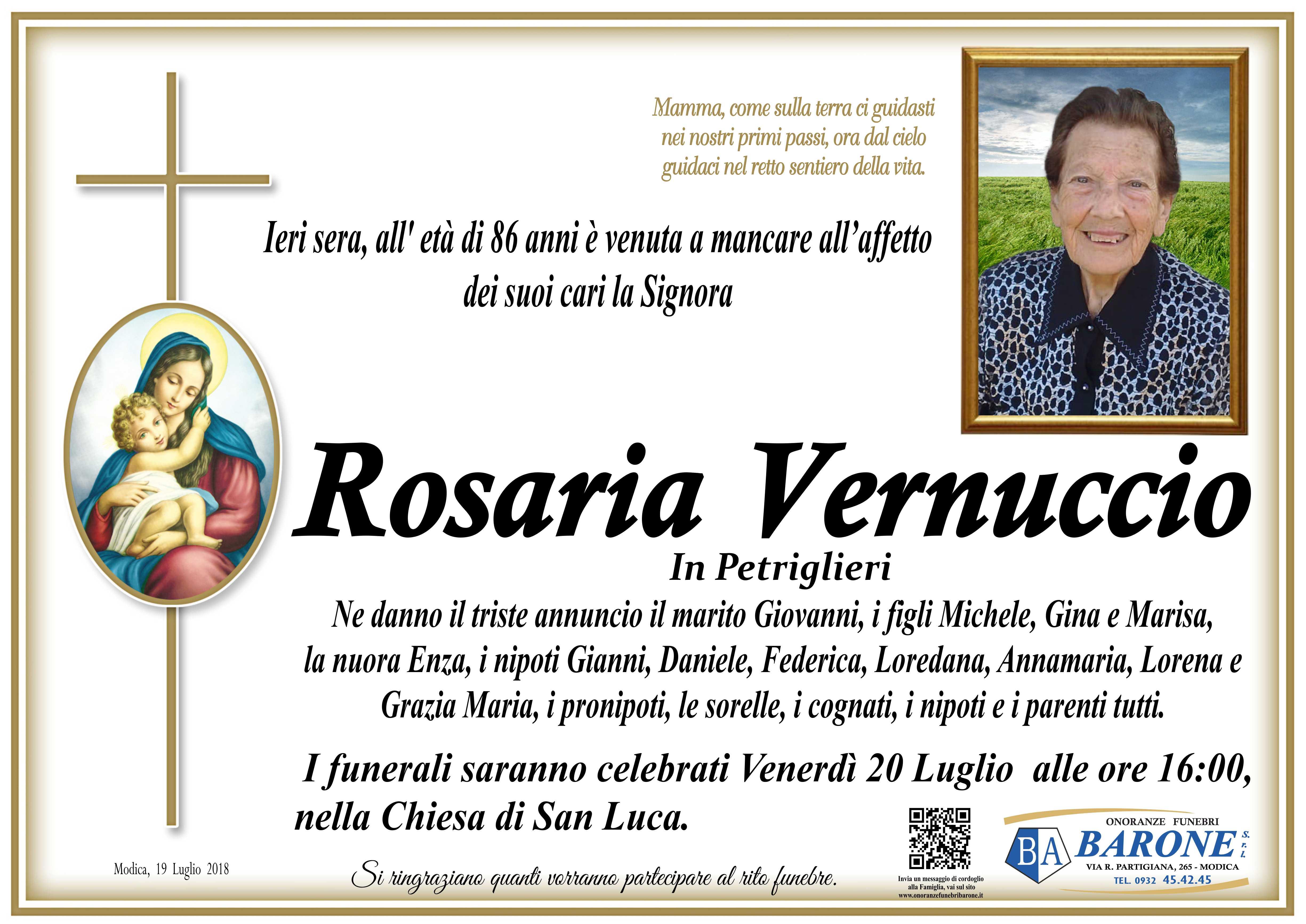 Necrologi: Rosaria Vernuccio