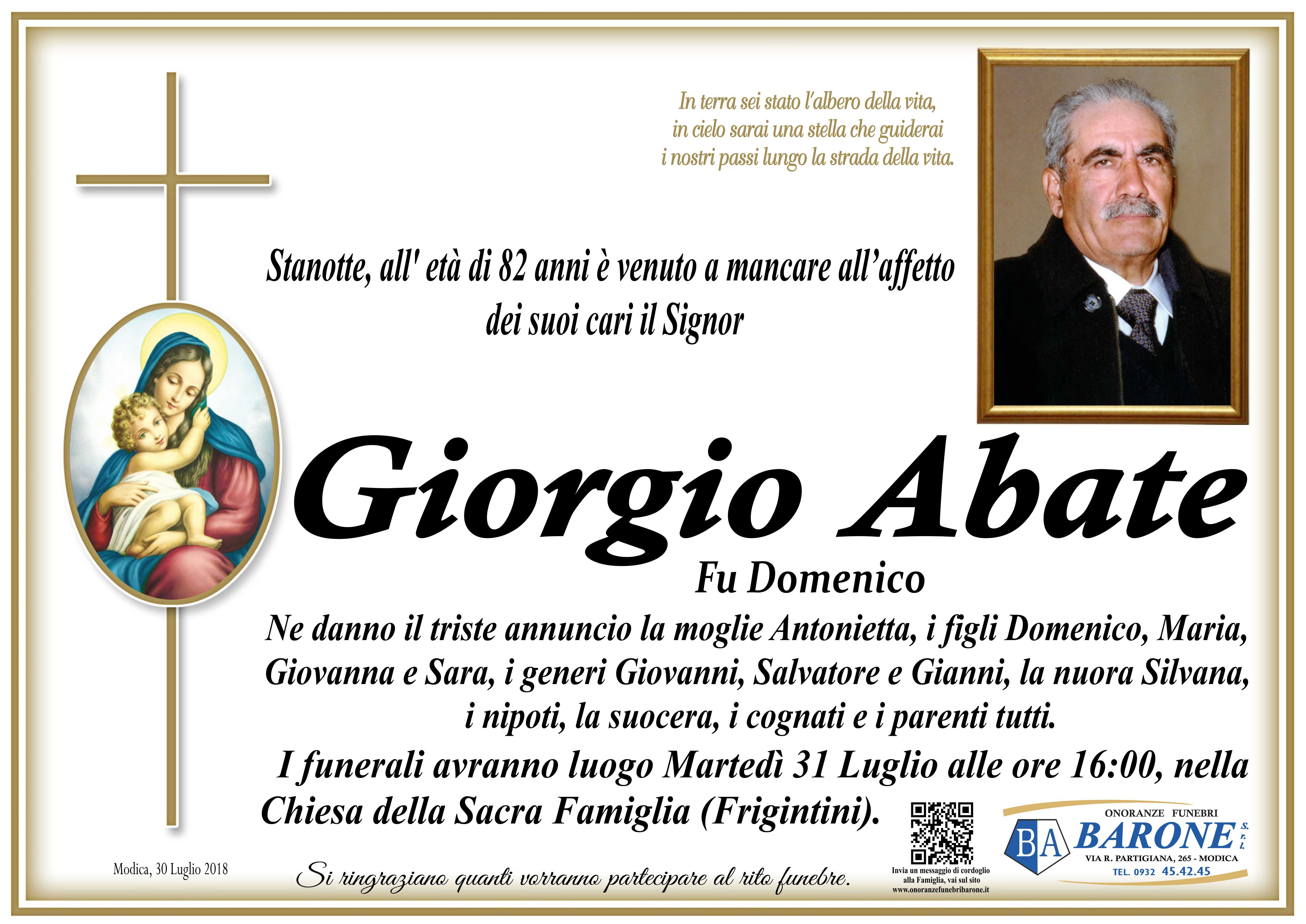 Necrologi: Giorgio Abate