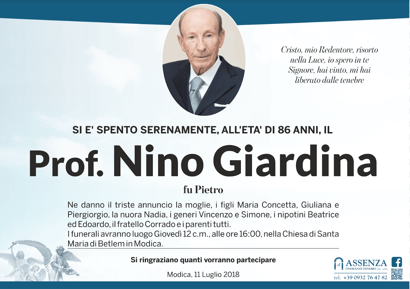 Necrologi: Nino Giardina