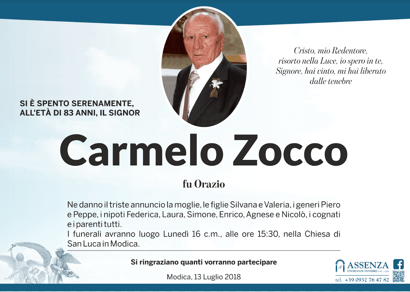 Necrologi: Carmelo Zocco