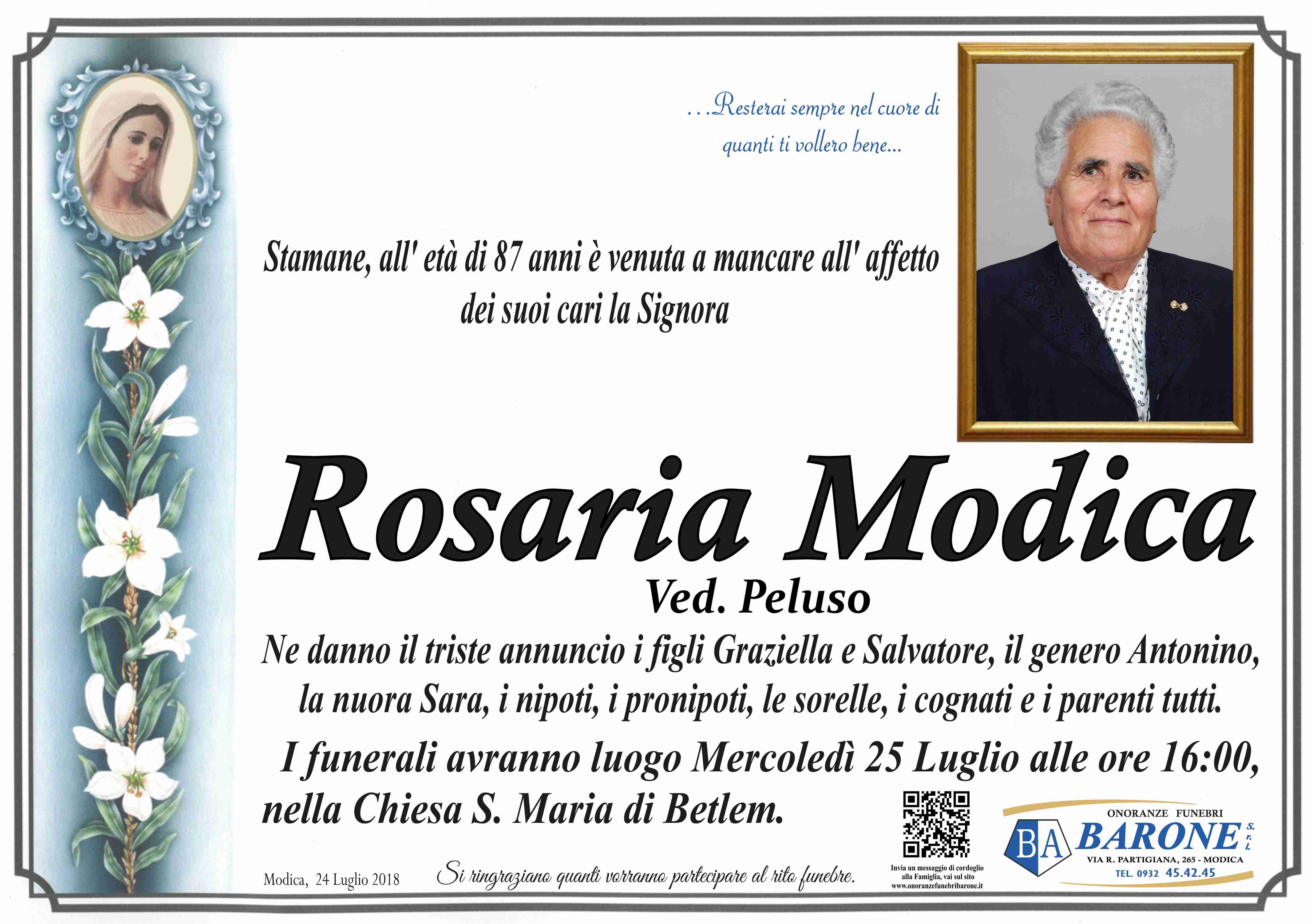 Necrologi: Rosaria Modica