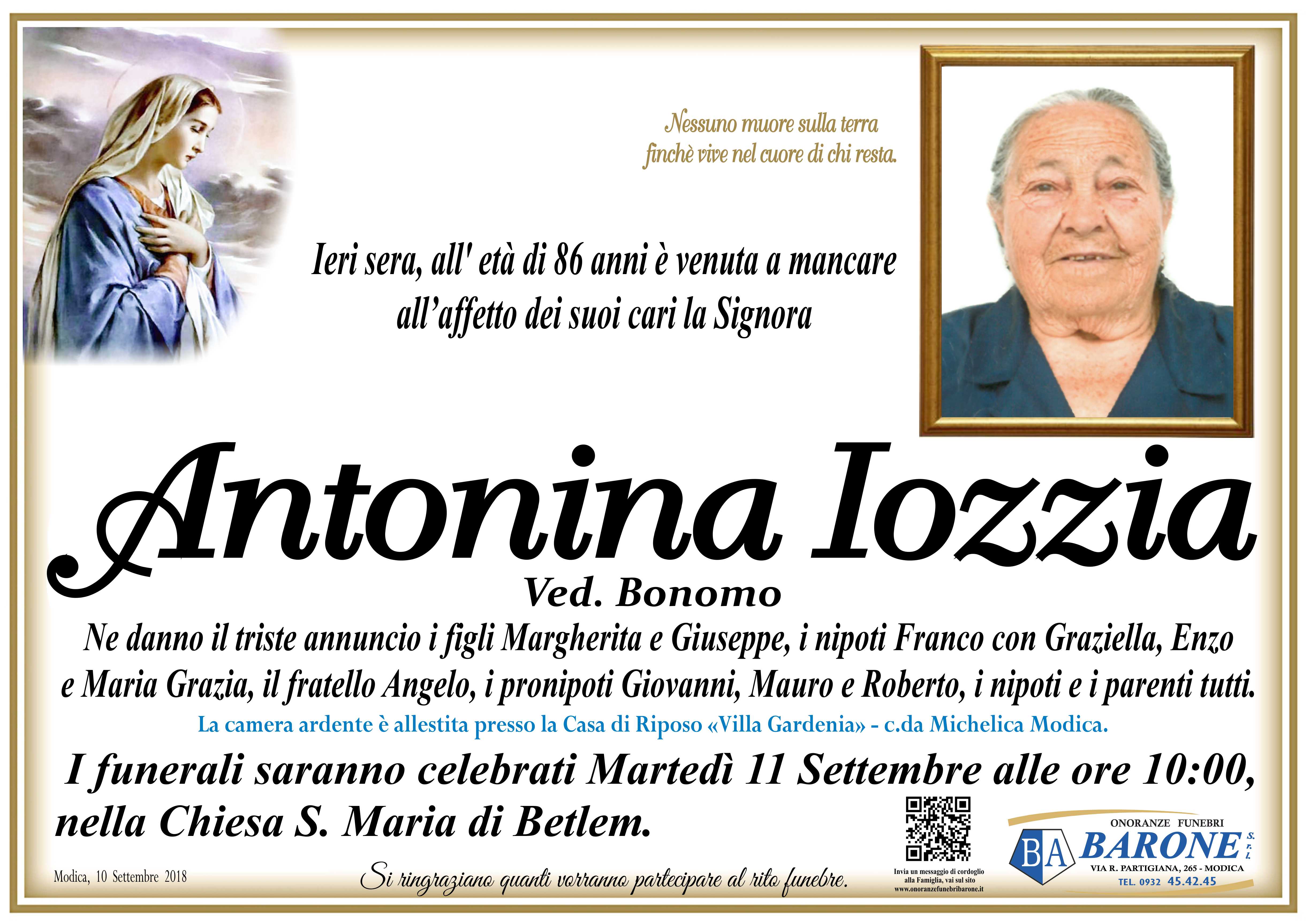 Necrologi: Antonina Iozzia