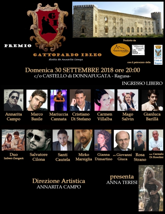Premio Gattopardo 2018, il 30 settembre al Castello di Donnafugata. Resi noti tutti i premiati