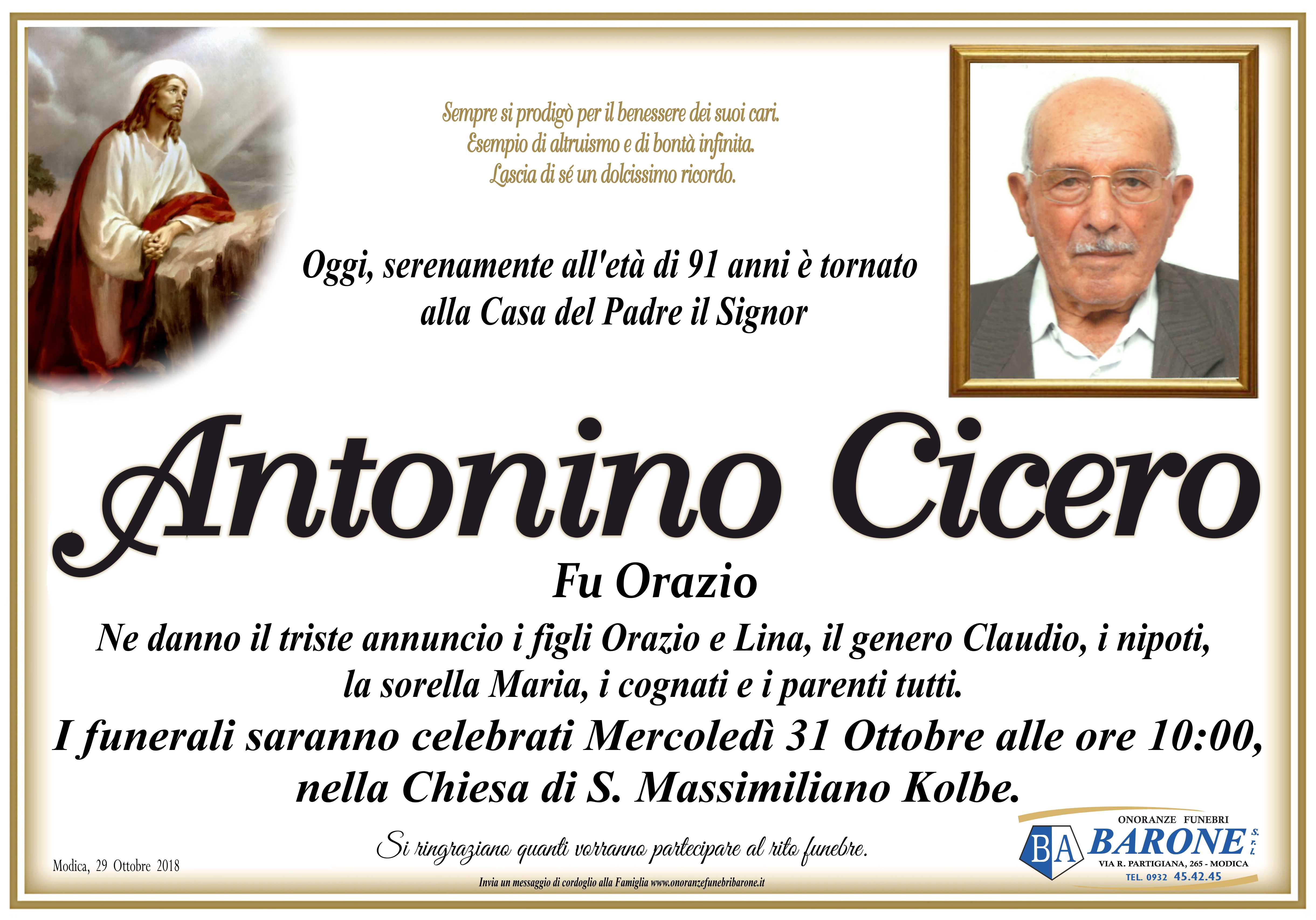 Necrologi: Antonino Cicero