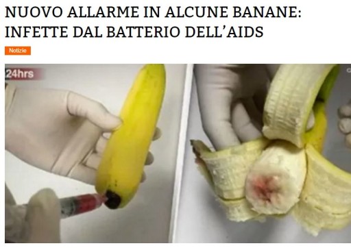 Le banane che trasmettono l’Aids. Se ne torna a parlare nel web. Anche in provincia di Ragusa centinaia  i creduloni.