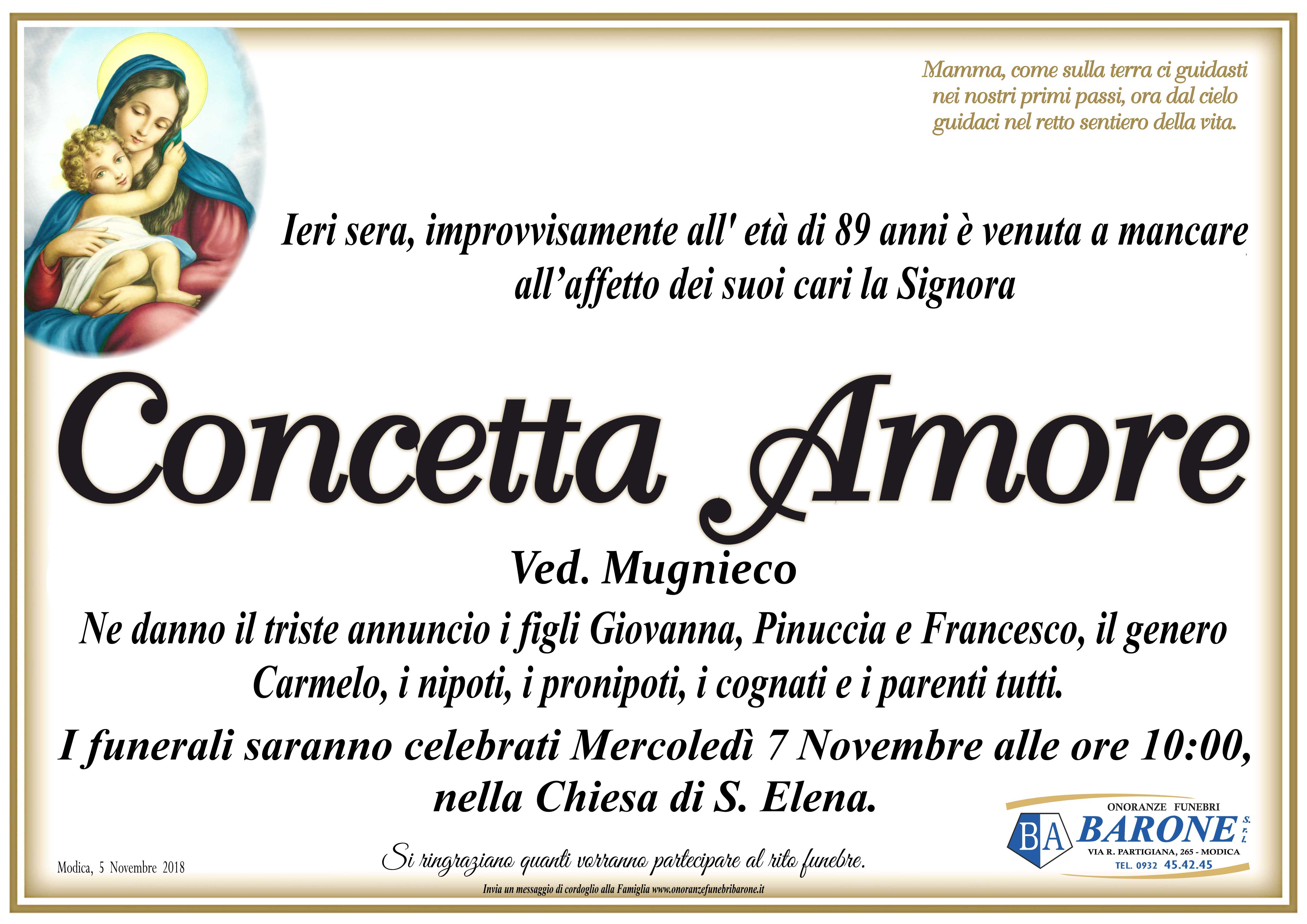 Necrologi: Concetta Amore