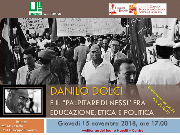 Pomeriggio al teatro Naselli un incontro per ricordare il lavoro di Danilo Dolci