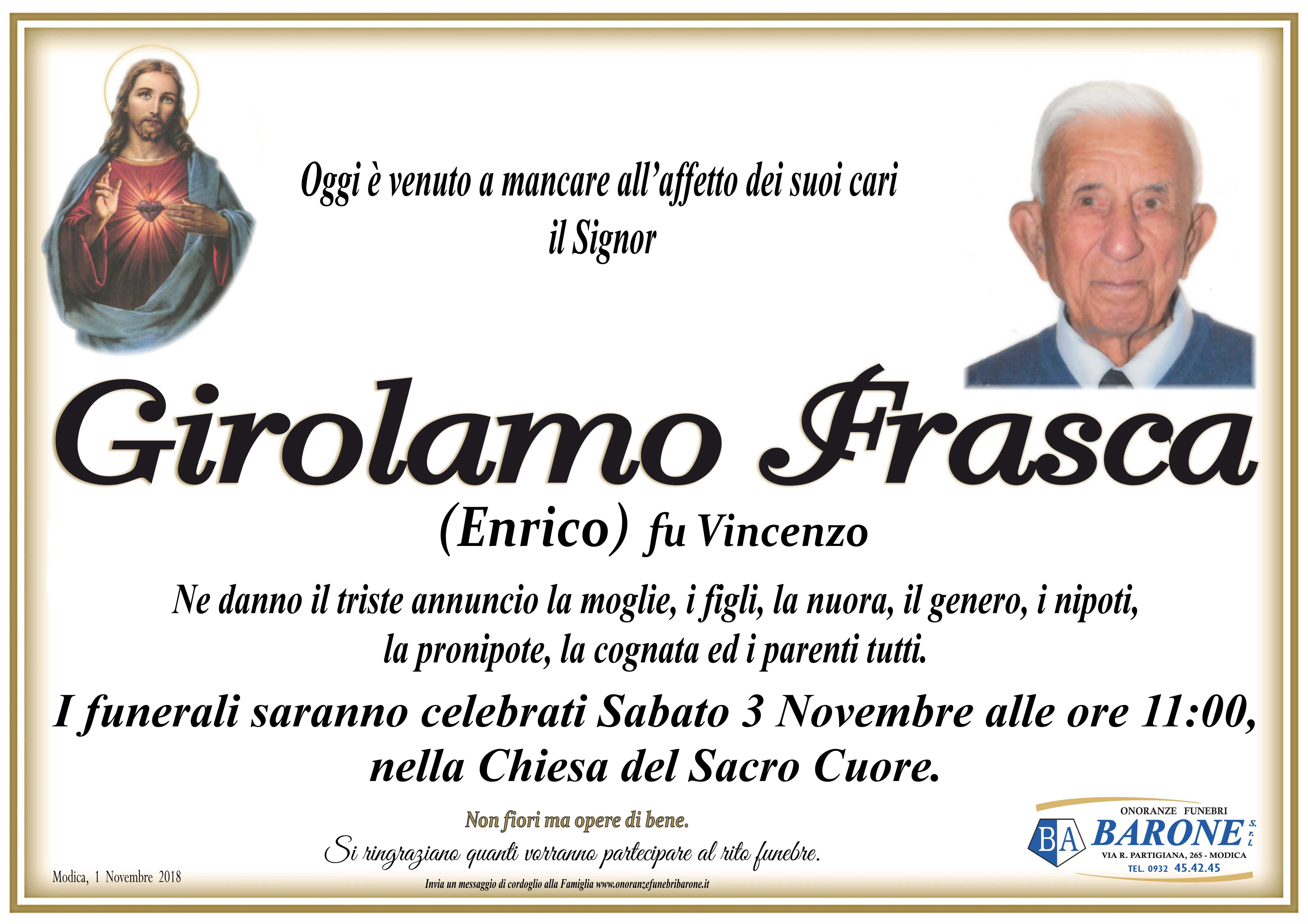 Necrologi: Girolamo Frasca