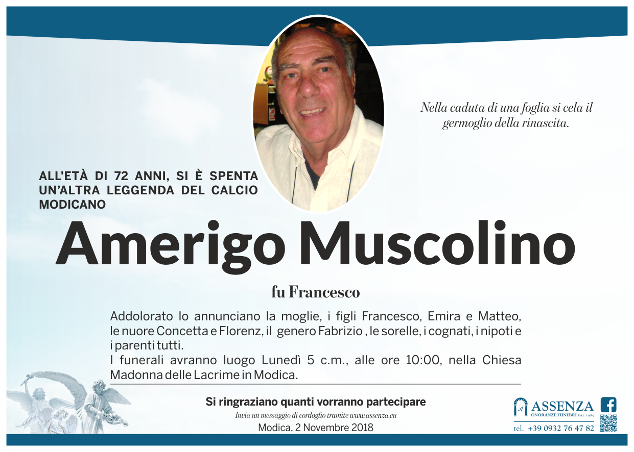 Necrologi: Muscolino Amerigo