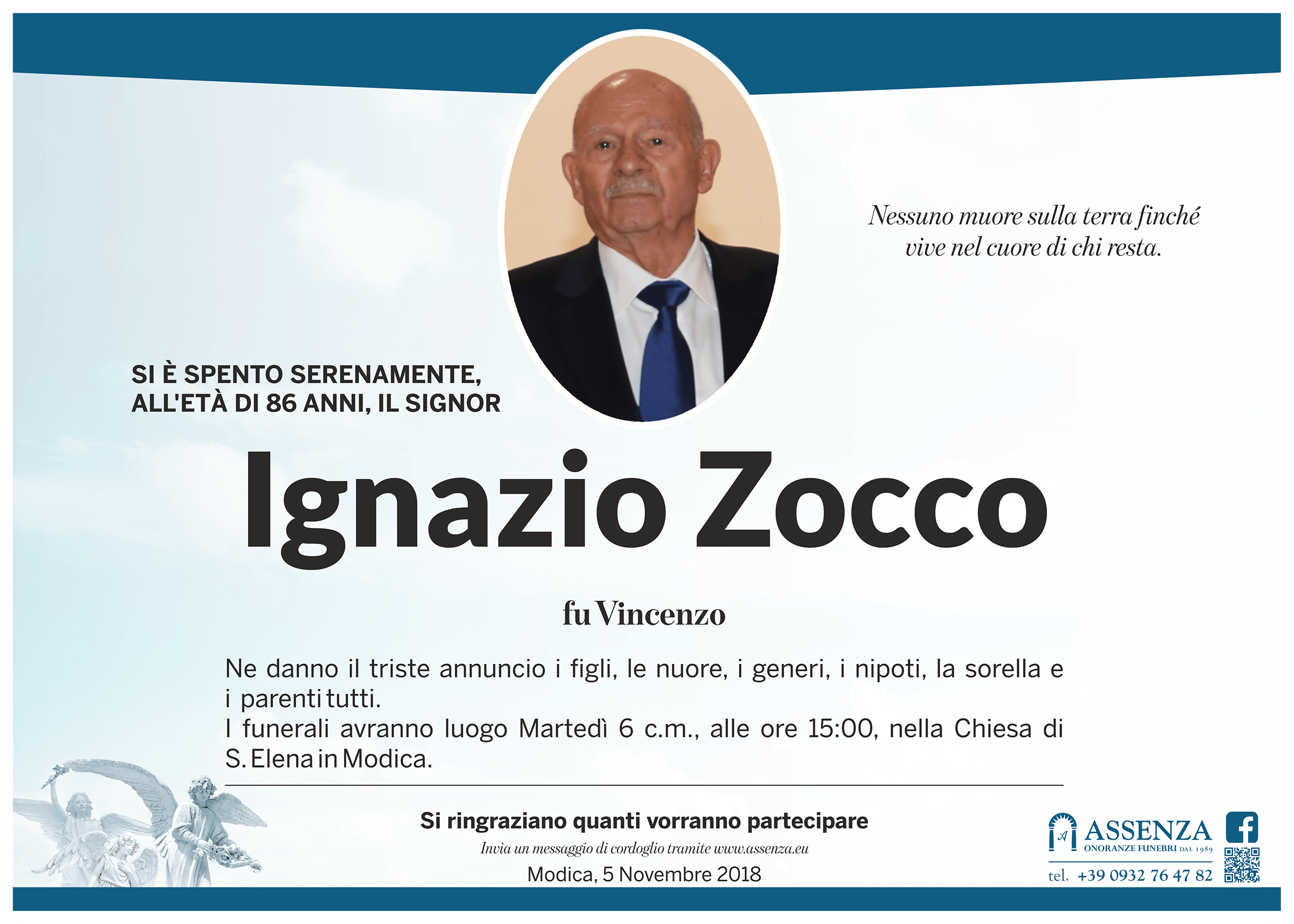 Necrologi: Ignazio Zocco