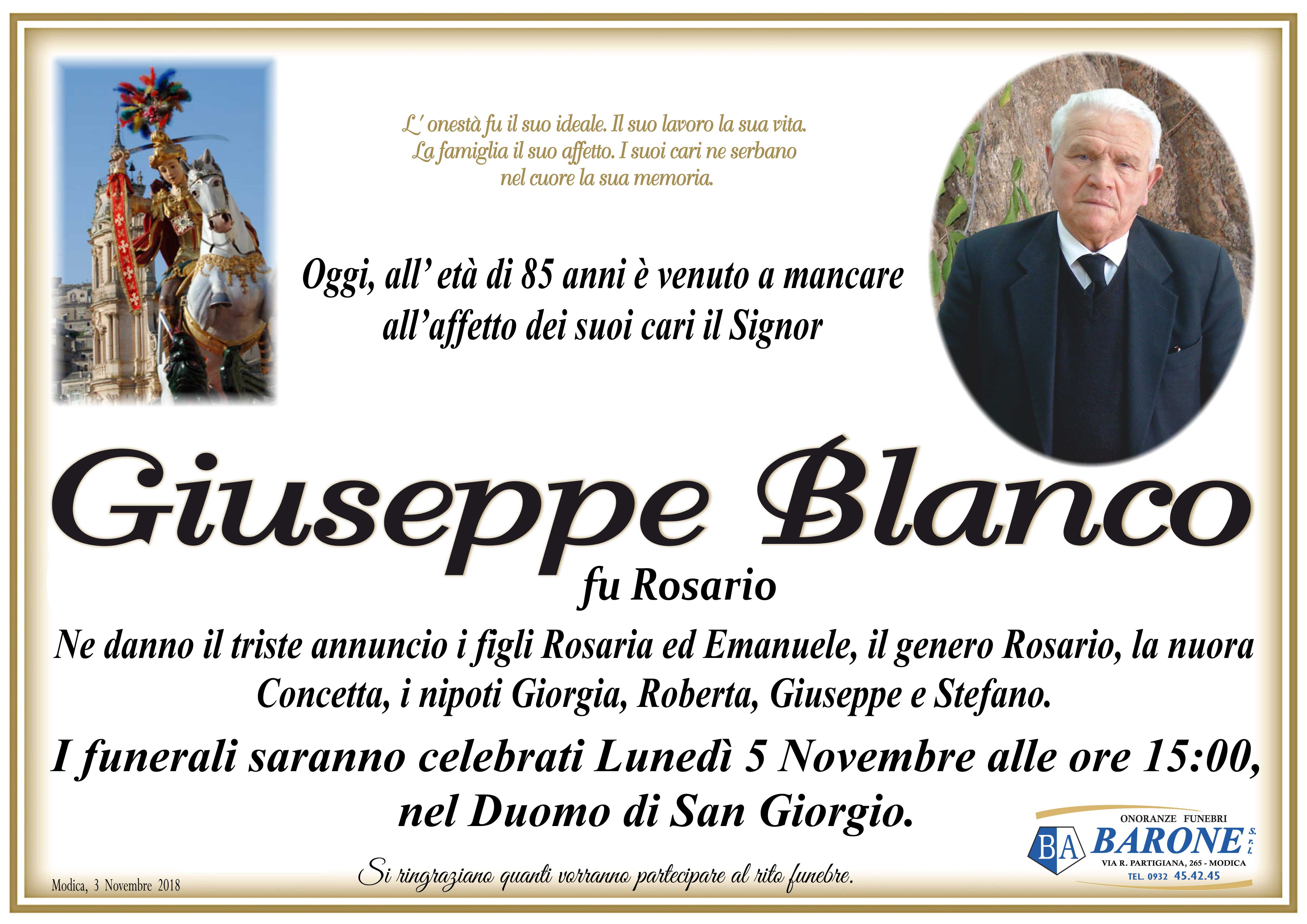 Necrologi: Giuseppe Blanco