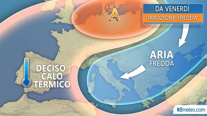 Dal weekend cambia tutto arriva il freddo