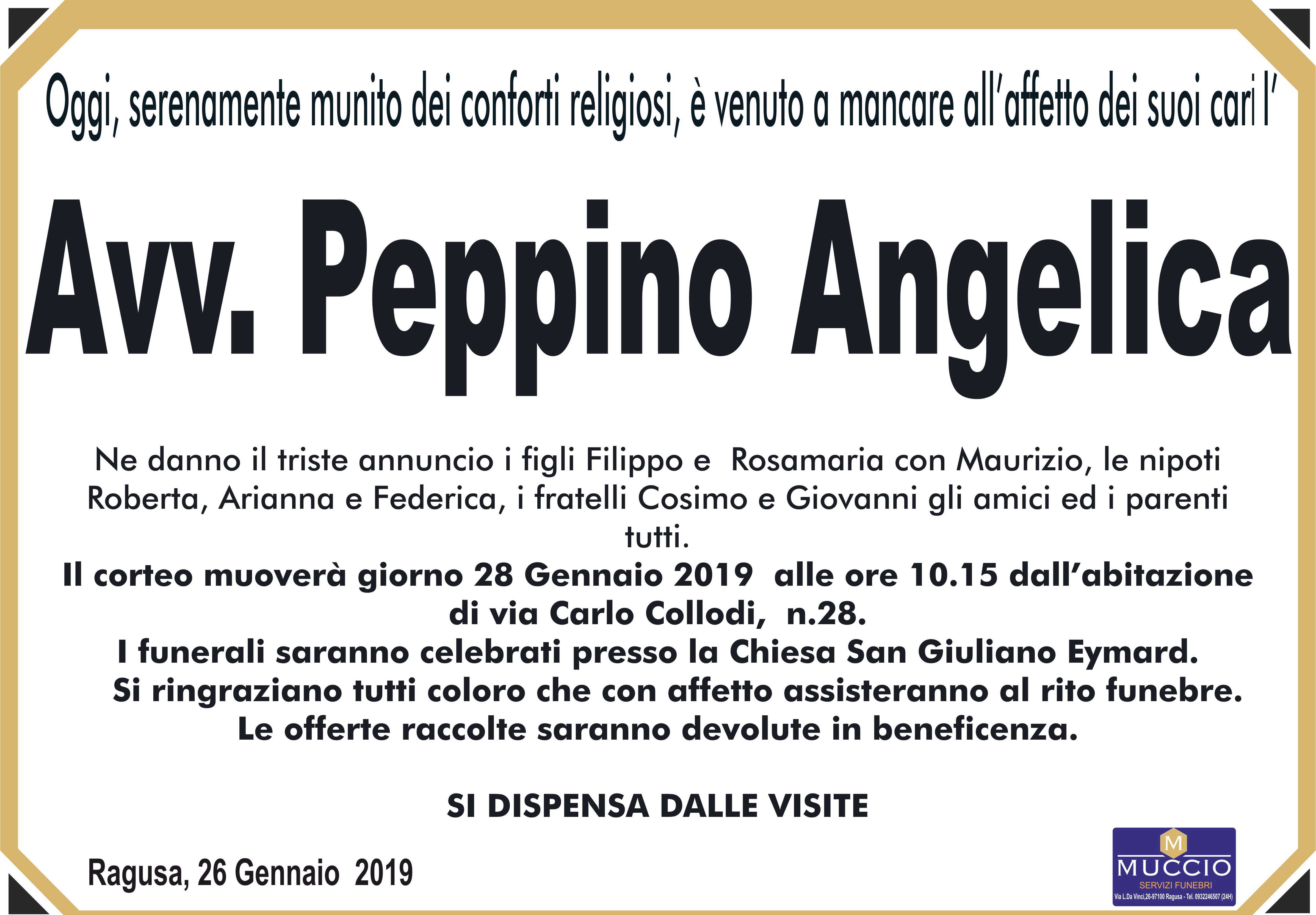 Necrologi: Peppino Angelica