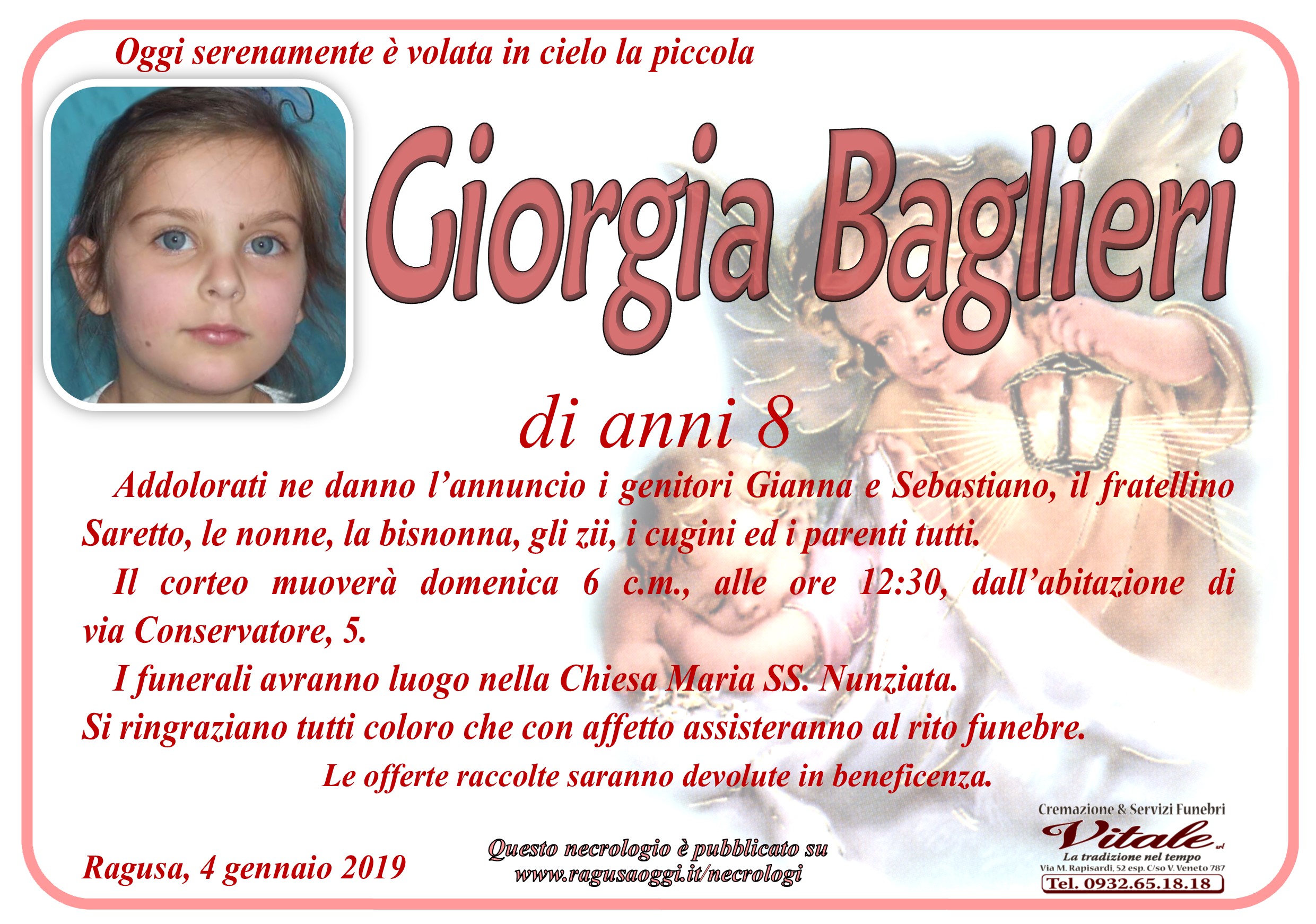 Necrologi: Giorgia Baglieri