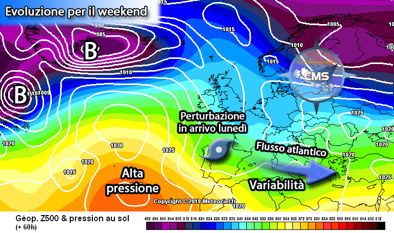 Ci attende un weekend all’insegna della variabilità con nubi sparse e qualche pioggia